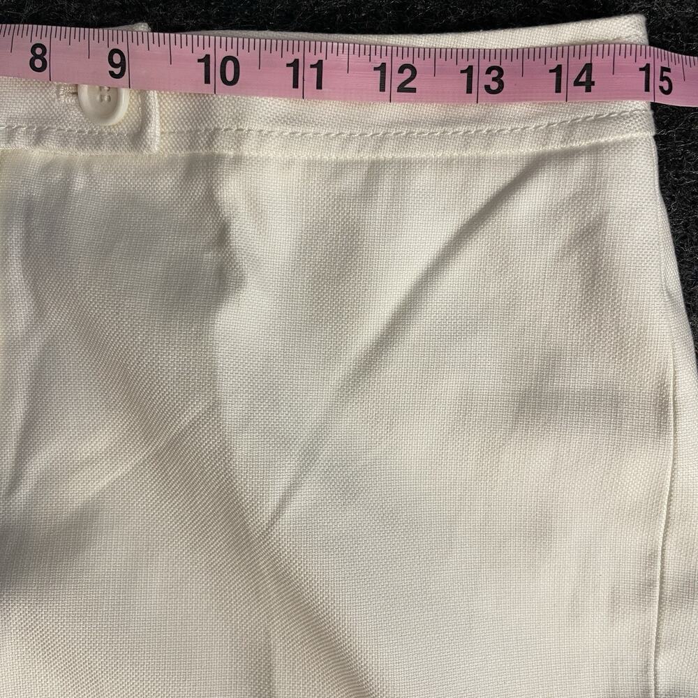 Ann Taylor Women’s White Lined Straight Dress Cotton Pants Twill - Picture 6 of 16